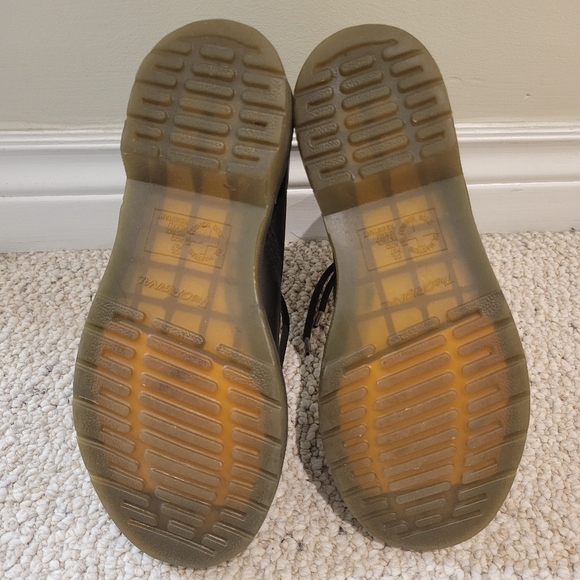 DR. MARTENS 1460 LACE UP COMBAT BLACK LEATHER BOOTS Women Size 7 - Picture 14 of 16